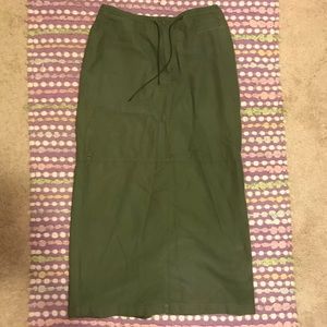 Army Green long skirt